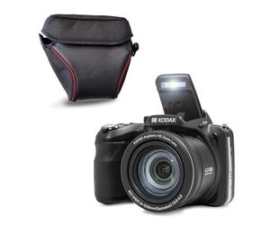 KODAK Pixpro AZ425 - Cámara Puente de 20 MP con Zoom óptico 42x + Funda Protectora - vídeo Full HD 1080p, Gran Angular de 24 mm, estabilizador, Pantalla LCD de 3" - Negro
