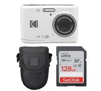 Kodak PIXPRO FZ45 - Cámara Digital + Funda para cámara de apuntar y Disparar + Tarjeta de Memoria SDXC Sandisk de 128 GB