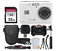Kodak PIXPRO FZ45 - Cámara digital + tarjeta de memoria de 32 GB + funda para cámara de apuntar y disparar + monopie extensible + bolígrafo de limpieza de lentes + protectores de pantalla LCD +
