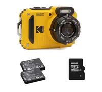 KODAK Pixpro Pack WPZ2 + 2 Batteries + 1 Carte SD - Compact 16M Pixels, Etanche à 15m, Anti-Choc, Video 720p, Ecran LCD 2,7 - Batterie Li-Ion - Jaune
