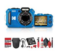 Kodak PIXPRO WPZ2 - Cámara digital (azul) | Cámara impermeable, a prueba de golpes y polvo con sensor de 16 MP, video de 1080p y zoom óptico 4X | Viajes y uso al aire libre + 2 tarjetas de 32 GB +