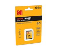 Kodak Premiun SDXC 64GB Class10 U1 | Hasta 85 MB/s de lectura, UHS-I, V10, U1, video Full HD