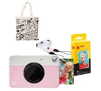Kodak PRINTOMATIC Cámara de impresión instantánea (Rosado) Kit de Inicio con Bolsa de Mano
