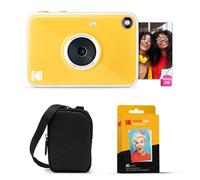 Kodak Printomatic+ Cámara Digital Instantánea 10MP Paquete de Inicio con Funda, LED RGB y Papel Zink 20 Hojas - Amarillo