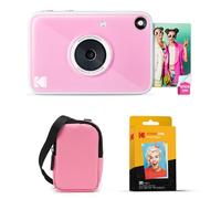 Kodak Printomatic+ Cámara Digital Instantánea 10MP Paquete de Inicio (Rosa) con Funda, LED RGB y Papel Zink 20 Hojas - Rosa
