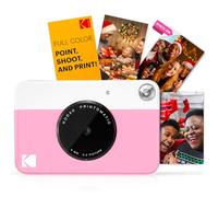 KODAK Printomatic Cámara digital instantánea - Fotos de calidad en papel fotográfico adhesivo Zink 2x3" - 5MP, portátil, regalo creativo para cumpleaños, Navidad, fiestas - Rosa