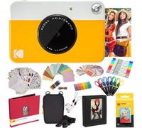 KODAK Printomatic Cámara instantánea (Amarilla) Paquete Todo Incluido con Papel fotográfico Zink (20 Hojas) y Mucho más.