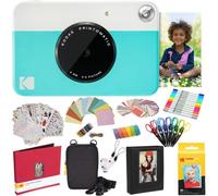 KODAK Printomatic Cámara instantánea (Azul) Paquete Todo Incluido con Papel fotográfico Zink (20 Hojas) y Mucho más.