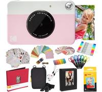 KODAK Printomatic Cámara instantánea (Rosado) Paquete Todo Incluido con Papel fotográfico Zink (20 Hojas) y Mucho más.