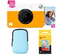 KODAK Printomatic Paquete básico de cámara con impresión instantánea a Todo Color + Estuche Blando + Paquete de 20 Papeles fotográficos Zink - Fotos Coloridas en Papel Adhesivo de 2 x 3 - Amarillo