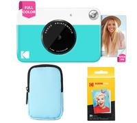 KODAK Printomatic Paquete básico de cámara con impresión instantánea a Todo Color + Estuche Blando + Paquete de 20 Papeles fotográficos Zink - Fotos Coloridas en Papel Adhesivo de 2 x 3 - Azul