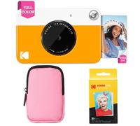 KODAK Printomatic Paquete básico de cámara con impresión instantánea a Todo Color + Estuche Blando + Paquete de 20 Papeles fotográficos Zink - Fotos Coloridas en Papel Adhesivo de 2 x 3 - Amarillo