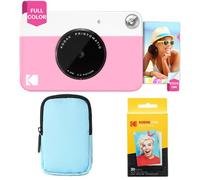 KODAK Printomatic Paquete básico de cámara con impresión instantánea a Todo Color + Estuche Blando + Paquete de 20 Papeles fotográficos Zink - Fotos Coloridas en Papel Adhesivo de 2 x 3 - Rosa