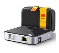 Kodak Proyector de bolsillo recargable ultra mini - Proyector DLP Pico negro pantalla de 100 pulgadas, HDMI/USB/Micro SD, altavoz integrado y funda de transporte