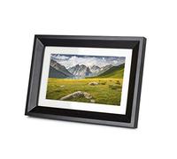 KODAK RDPF-1020W - Cadre Photo Numérique 10 Pouces, Écran 1024x600, Cadre Bois Noir, Diaporama Avec Musique, Photo/Vidéo/Audio, Télécommande, Horloge, Calendrier, Marche/Arrêt Auto - Noir