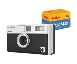 Kodak RK0110 Kit Kodak EKTAR H35 Cámara de Película Negra + Película 35mm Half Frame