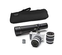 KODAK s-1 Appareil Photo Hybride - vidéo Full HD - 16mp cmos - WiFi - Blanc + 3 optiques + 2 étuis + Carte mémoire 16 go)