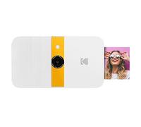 KODAK Smile Cámara Digital impresión instantánea, Cámara de 10 MP deslizable con Impresora Zink 2x3, Pantalla, Enfoque Fijo, Flash automático y edición de Fotos, Blanco/ Amarillo