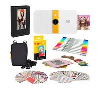 KODAK Smile Cámara Digital Impresión Instantánea con 2 x 3 Papel Zink, Blanco/Amarillo, Marco de Fotos con Funda Suave