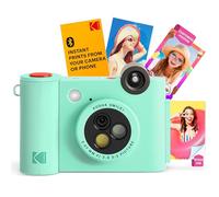 KODAK Smile+ Cámara Digital instantánea 2-en-1 y Impresora Bluetooth - 10MP, Lente giratoria con Efectos, Fotos Adhesivas Zink 2x3”, Imprime Desde App en Dispositivos Inteligentes - Verde