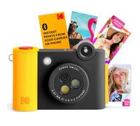 Kodak Smile+ Cámara Digital instantánea 2-en-1 y Impresora Bluetooth - 10MP, Lente giratoria con Efectos, Fotos Adhesivas Zink 2x3”, Imprime Desde App en Dispositivos Inteligentes - Negro