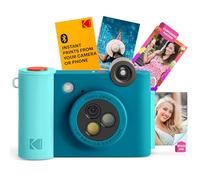 KODAK Smile+ Cámara Digital instantánea 2-en-1 y Impresora Bluetooth - 10MP, Lente giratoria con Efectos, Fotos Adhesivas Zink 2x3”, Imprime Desde App en Dispositivos Inteligentes - Azul