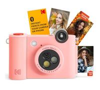 KODAK Smile+ Cámara Digital instantánea 2-en-1 y Impresora Bluetooth - 10MP, Lente giratoria con Efectos, Fotos Adhesivas Zink 2x3”, Imprime Desde App en Dispositivos Inteligentes - Rosa