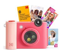 KODAK Smile+ Cámara Digital instantánea 2-en-1 y Impresora Bluetooth - 10MP, Lente giratoria con Efectos, Fotos Adhesivas Zink 2x3”, Imprime Desde App en Dispositivos Inteligentes - Fucsia