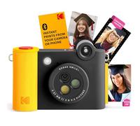 Kodak Smile+ Cámara Digital instantánea 2-en-1 y Impresora Bluetooth - 10MP, Lente giratoria con Efectos, Fotos Adhesivas Zink 2x3”, Imprime Desde App en Dispositivos Inteligentes - Negro