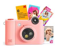 KODAK Smile+ Cámara Digital instantánea 2-en-1 y Impresora Bluetooth - 10MP, Lente giratoria con Efectos, Fotos Adhesivas Zink 2x3”, Imprime Desde App en Dispositivos Inteligentes - Rosa