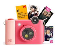 KODAK Smile+ Cámara Digital instantánea 2-en-1 y Impresora Bluetooth - 10MP, Lente giratoria con Efectos, Fotos Adhesivas Zink 2x3”, Imprime Desde App en Dispositivos Inteligentes - Fucsia