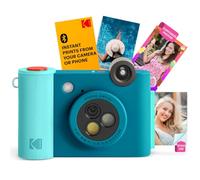 Kodak Smile+ Cámara Digital instantánea 2-en-1 y Impresora Bluetooth - 10MP, Lente giratoria con Efectos, Fotos Adhesivas Zink 2x3”, Imprime Desde App en Dispositivos Inteligentes - Azul