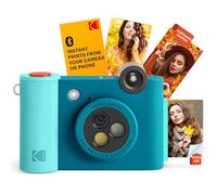 KODAK Smile+ Cámara Digital instantánea 2-en-1 y Impresora Bluetooth - 10MP, Lente giratoria con Efectos, Fotos Adhesivas Zink 2x3”, Imprime Desde App en Dispositivos Inteligentes - Azul