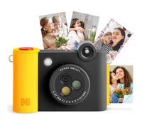 KODAK Smile+ Cámara Digital instantánea 2-en-1 y Impresora Bluetooth - 10MP, Lente giratoria con Efectos, Fotos Adhesivas Zink 2x3”, Imprime Desde App en Dispositivos Inteligentes - Negro