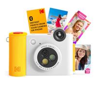 Kodak Smile+ Cámara Digital instantánea 2-en-1 y Impresora Bluetooth - 10MP, Lente giratoria con Efectos, Fotos Adhesivas Zink 2x3”, Imprime Desde App en Dispositivos Inteligentes - Blanco
