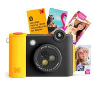 KODAK Smile+ Cámara Digital instantánea 2-en-1 y Impresora Bluetooth - 10MP, Lente giratoria con Efectos, Fotos Adhesivas Zink 2x3”, Imprime Desde App en Dispositivos Inteligentes - Negro