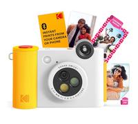 Kodak Smile+ Cámara Digital instantánea 2-en-1 y Impresora Bluetooth - 10MP, Lente giratoria con Efectos, Fotos Adhesivas Zink 2x3”, Imprime Desde App en Dispositivos Inteligentes - Blanco