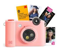 KODAK Smile+ Cámara Digital instantánea 2-en-1 y Impresora Bluetooth - 10MP, Lente giratoria con Efectos, Fotos Adhesivas Zink 2x3”, Imprime Desde App en Dispositivos Inteligentes - Rosa