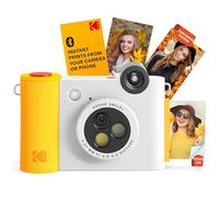 Kodak Smile+ Cámara Digital instantánea 2-en-1 y Impresora Bluetooth - 10MP, Lente giratoria con Efectos, Fotos Adhesivas Zink 2x3”, Imprime Desde App en Dispositivos Inteligentes - Blanco