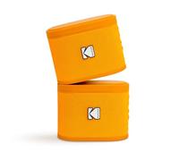 KODAK SOUNDBRIX Altavoces inalámbricos portátiles (Paquete de 2): Conecta hasta 100 Altavoces, Base magnética y Potente Sonido de 5 W, batería de 3 Horas de duración, Color Naranja