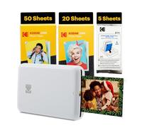 KODAK Step Impresora Instantánea - 75 Hojas, Zink 2x3” Adhesivas, Bluetooth, Aplicación Divertida - Blanca