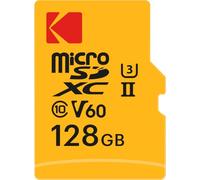 Kodak - Tarjeta MicroSD de 128 GB UHS-II U3 V60 de Alta Velocidad 300 MB/s de Lectura, 160 MB/s de Escritura - Vídeo 4K/8K - Ideal para fotografía y videografía - Adaptador SD Incluido