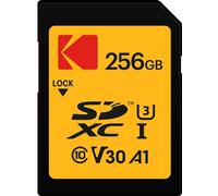Kodak - Tarjeta SD de 256 GB UHS-I U3 V30 SDHC/XC - Tarjeta de memoria - Velocidad de lectura 95MB/s Max - Velocidad de escritura 85MB/s Max - Almacenamiento de vídeos 4K Ultra HD y fotos HD - SD Card