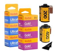 Kodak Ultramax 400 - Paquete de 3 películas de 35 mm y película Kodak Gold 200 de 35 mm, paquete de 3 unidades (6 rollos en total) 36 exp para cámara de película de 35 mm - Película Kodak - Paño de