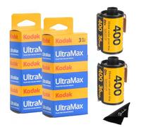 Kodak Ultramax 400 - Película de 35 mm, paquete de 6 unidades de 36 exp para cámara de película de 35 mm, paquete de rollo de película Kodak de 35 mm, película Kodak, paño de microfibra Balveli -