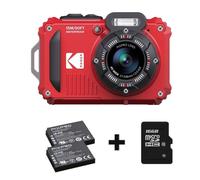 Kodak Waterproof PixPro WPZ2 rojo zoom 4x, WiFi + batería extra + tarjeta de memoria 16GB | ✅5 años de garantia