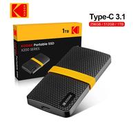 KODAK X200 disco duro SSD externo HD Externo 1TB USB3.1 Mini SSD portátil 256B 512GB 1TB para ordenadores portátiles Smartphone PS4 PC MAC TV