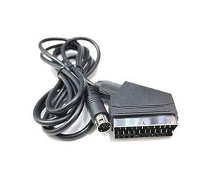 Kodbww 1,8 m/RGBS SCART OFC Cable adaptador para consola de videojuegos, cable euroconector de 9 pines pin/C-pin consola retro Gaming plástico negro