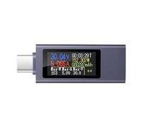 Kodbww Probador de carga preciso, analizadores de carga USB, herramienta de carga portátil, comprobador de carga de aluminio para la salud de la batería, carcasa de aleación de aluminio