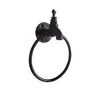 Kodbww Toallero de estilo industrial vintage con forma de tubo, toallero de mano montado en la pared, para baño, hierro negro